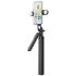 WiWU Wi-SE012 Live Broadcast Selfie Stick with Filled Lights + Remote Control Bluetooth for Smartphone - Black